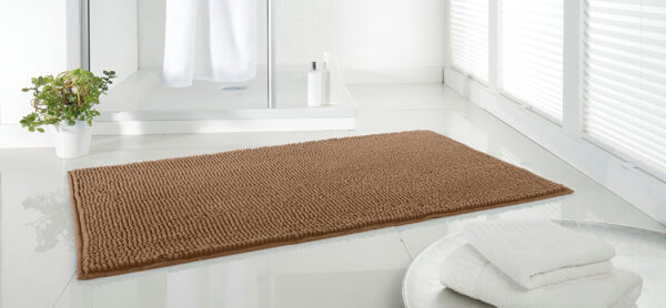 Badematte ca. 60x90 cm Hochflor Chenille Badematten – Bild 5
